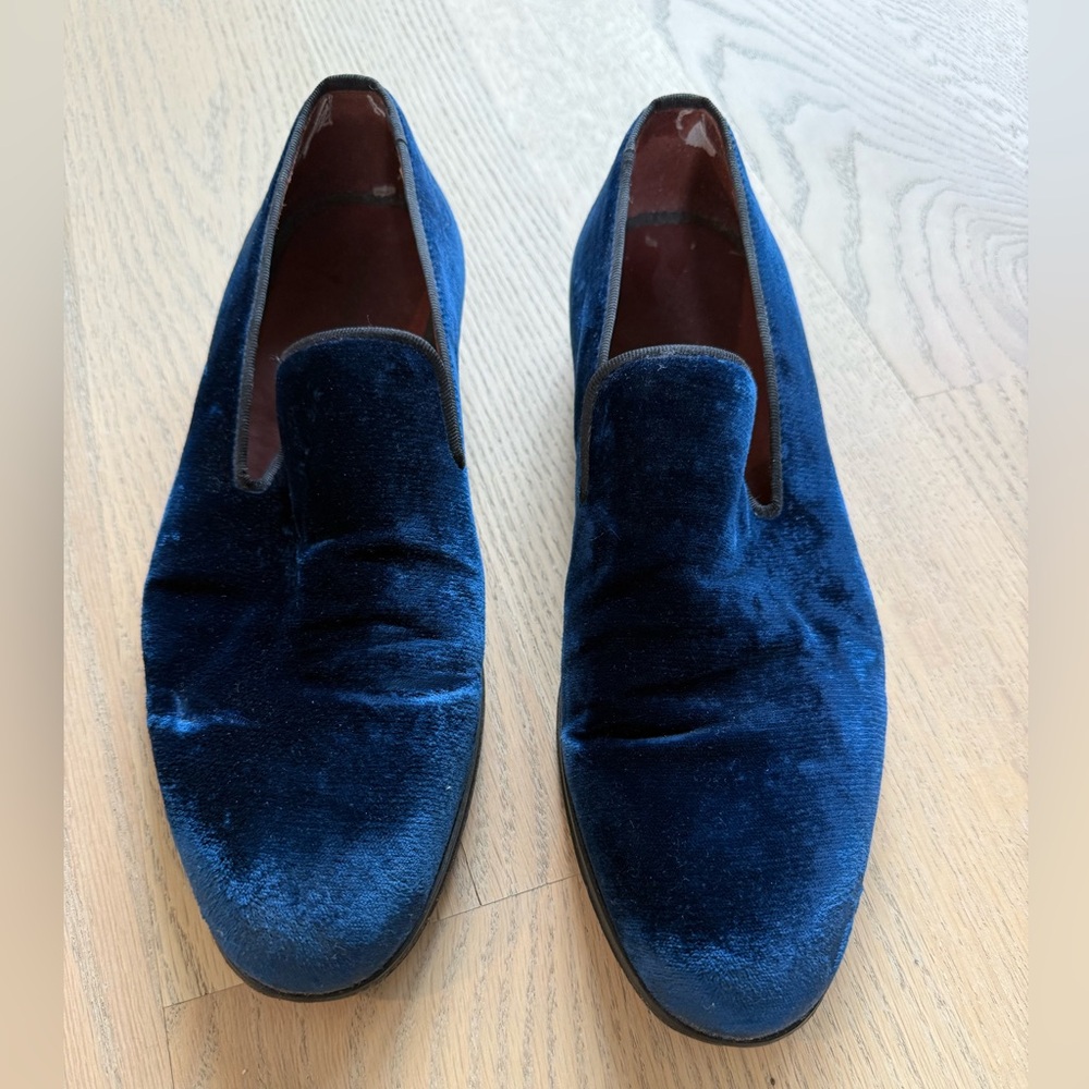 Magnanni Royal Blue Velvet Men's Loafers